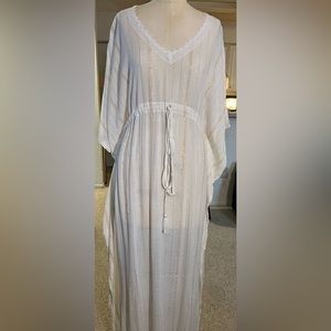 Gypsie Blu live to be free white and Gold Dress One size fits most